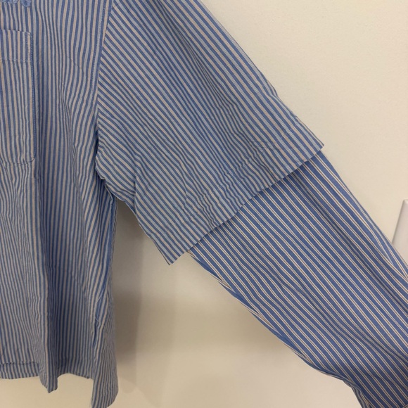 BDG urban outfitters Mens Blue Striped Shirt Size Medium New With Out Tag - Picture 2 of 5